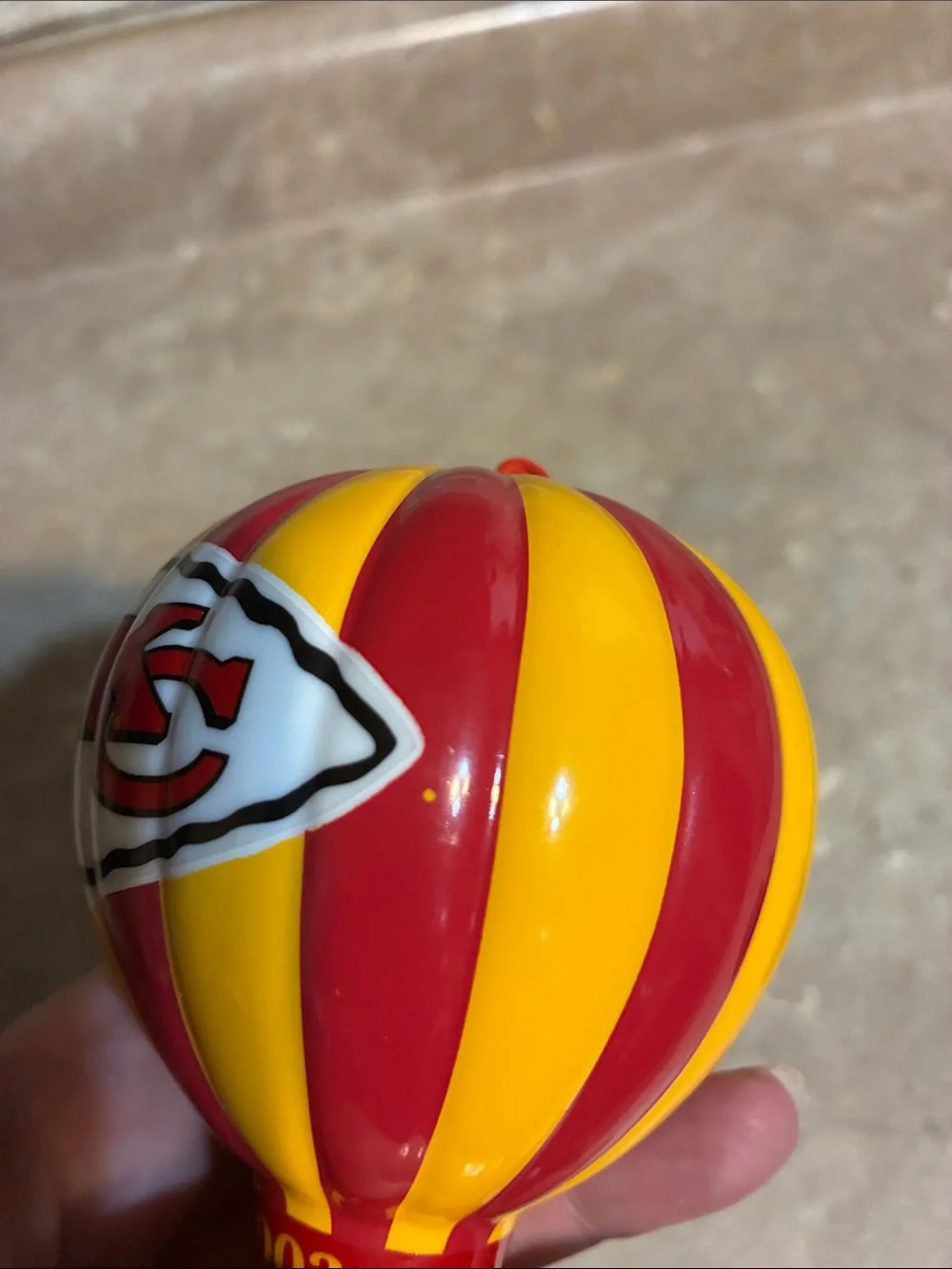 KC Chiefs 2003 Hot Air Balloon Christmas Ornament